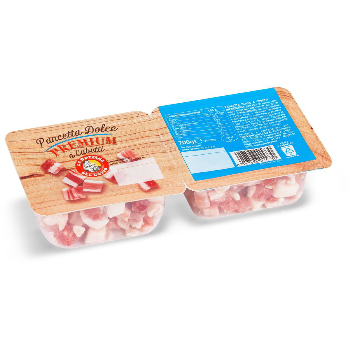 Pancetta Dolce Premium A Cubetti La Bottega Del Gusto G X G