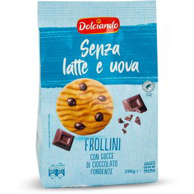 Biscotti Frollini Con Gocce Di Cioccolato Fondente Senza Latte E Uova Dolciando 290g La Spesa Online Eurospin Eurospin