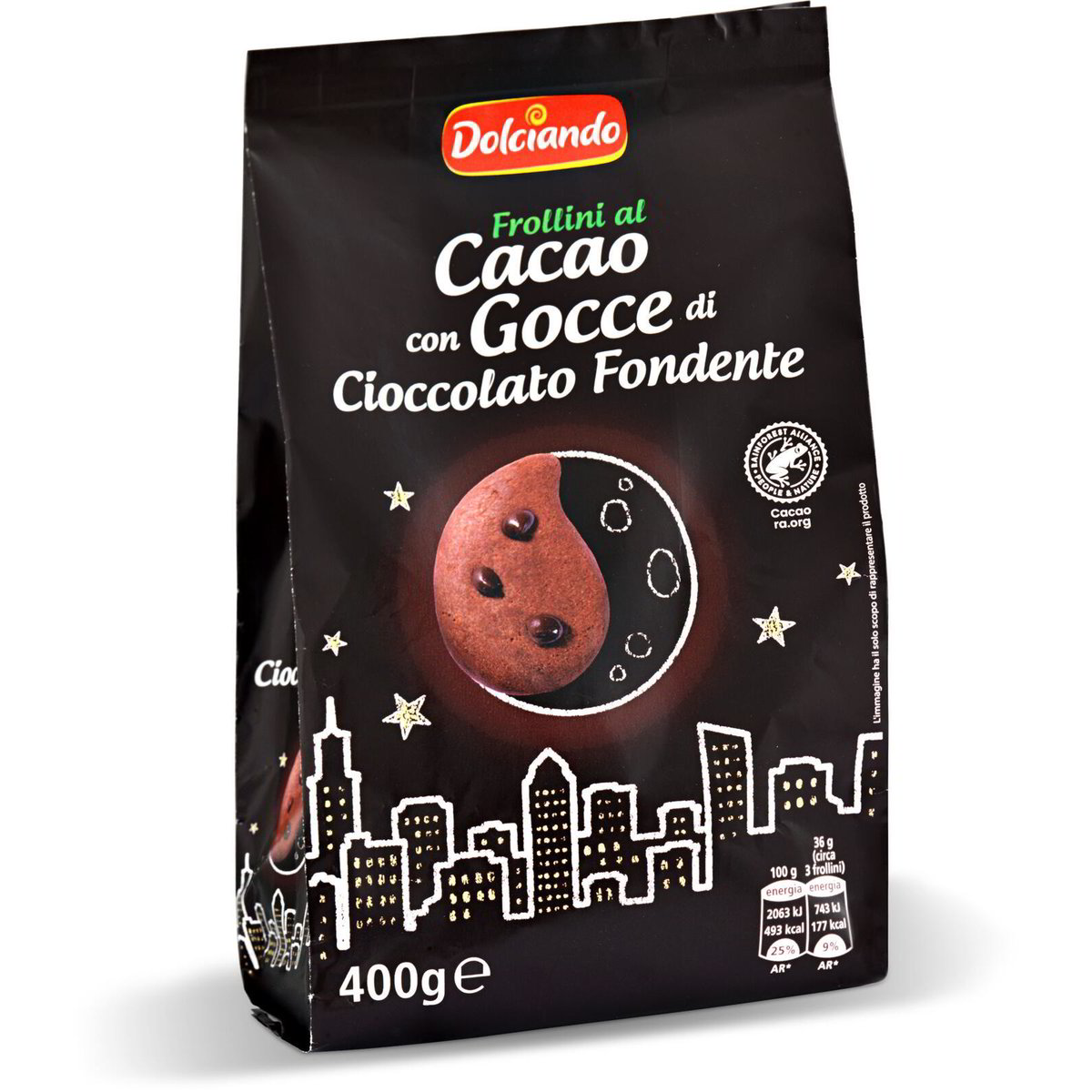 Biscotti Frollini Al Cacao Con Gocce Di Cioccolato Fondente Dolciando G In Dettaglio