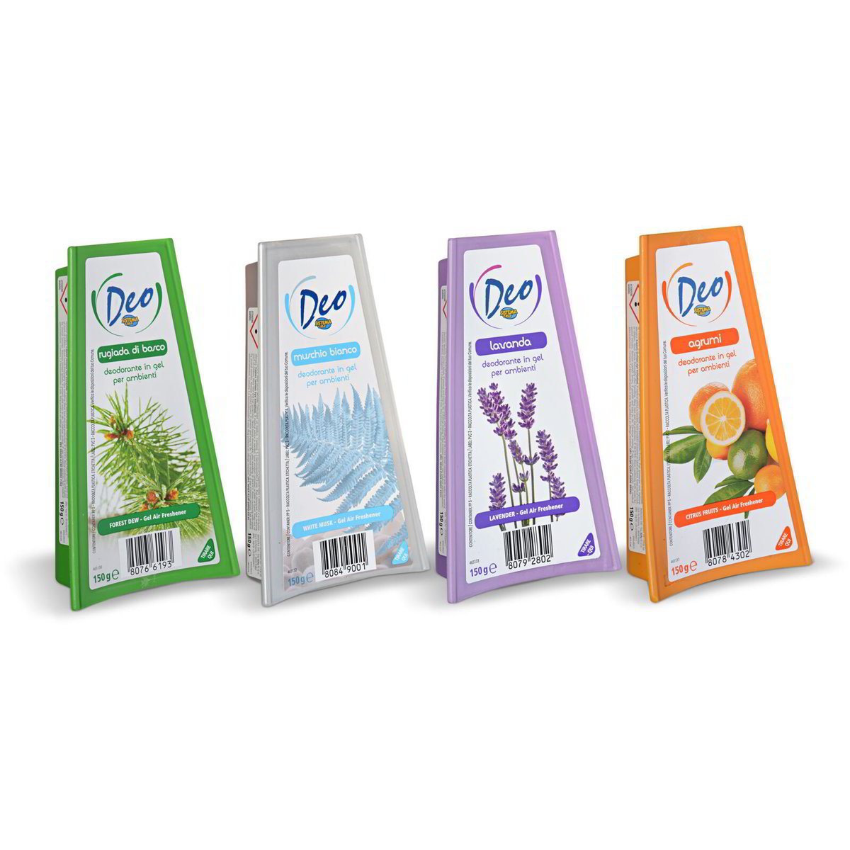 Deodorante in gel per ambienti varie profumazioni sistema casa