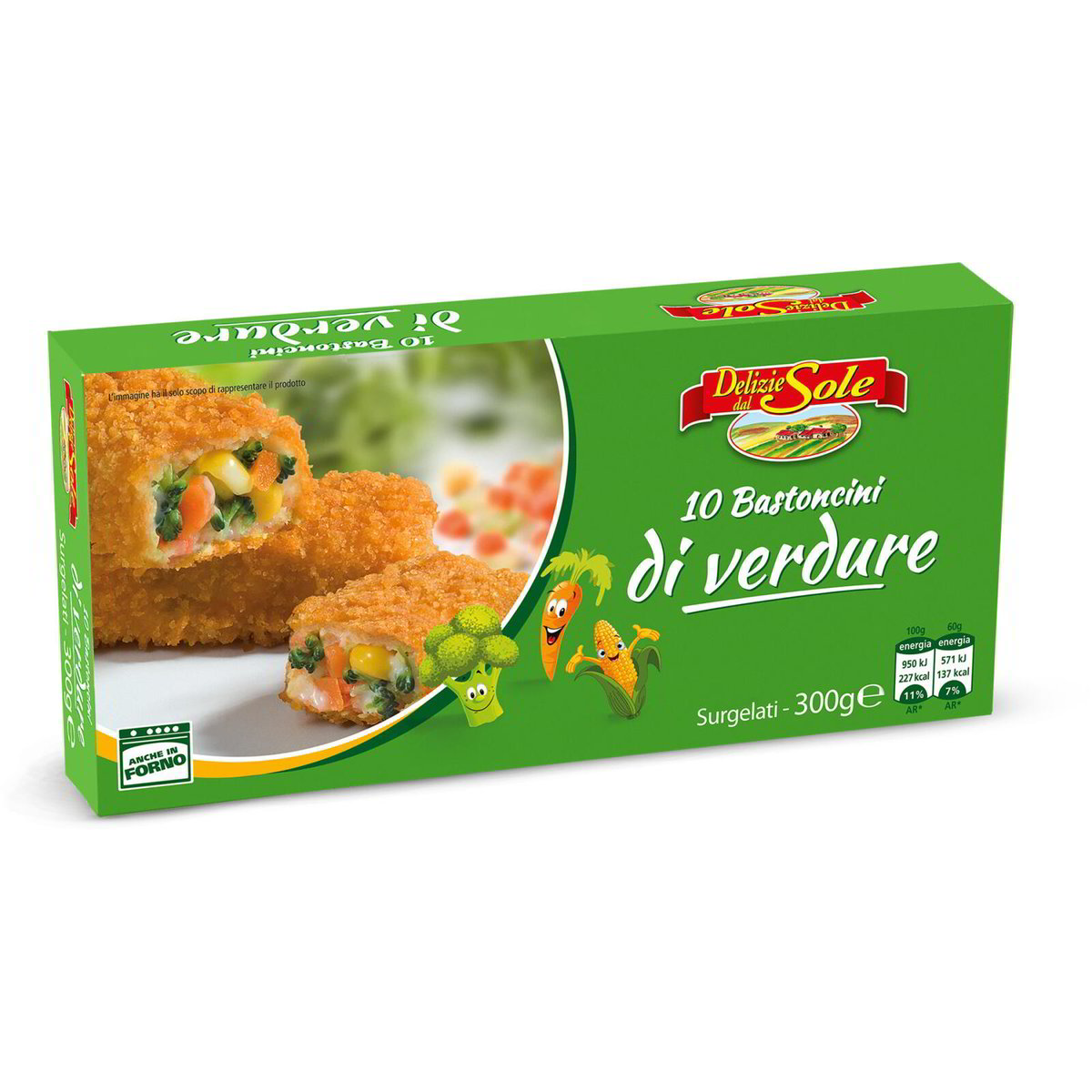 Bastoncini di verdure 10 pezzi surgelati delizie dal sole Eurospin