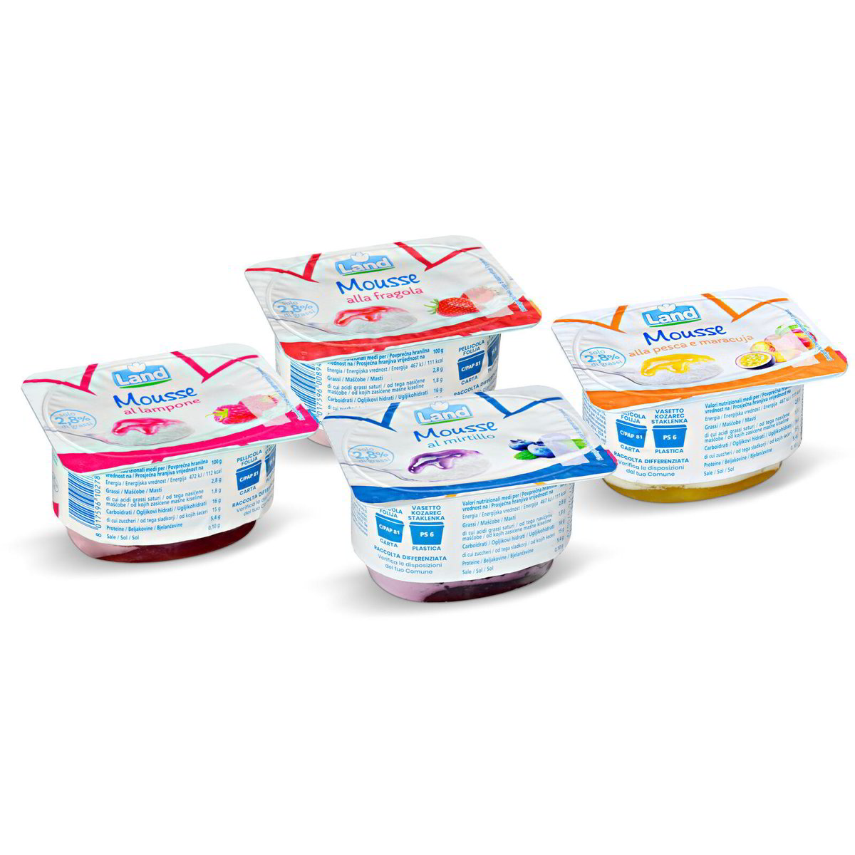 Yogurt mousse vari gusti land | Eurospin Spesa Online