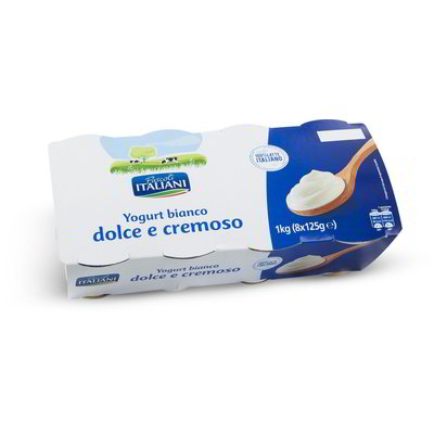 Yogurt bianco cremoso pascoli italiani