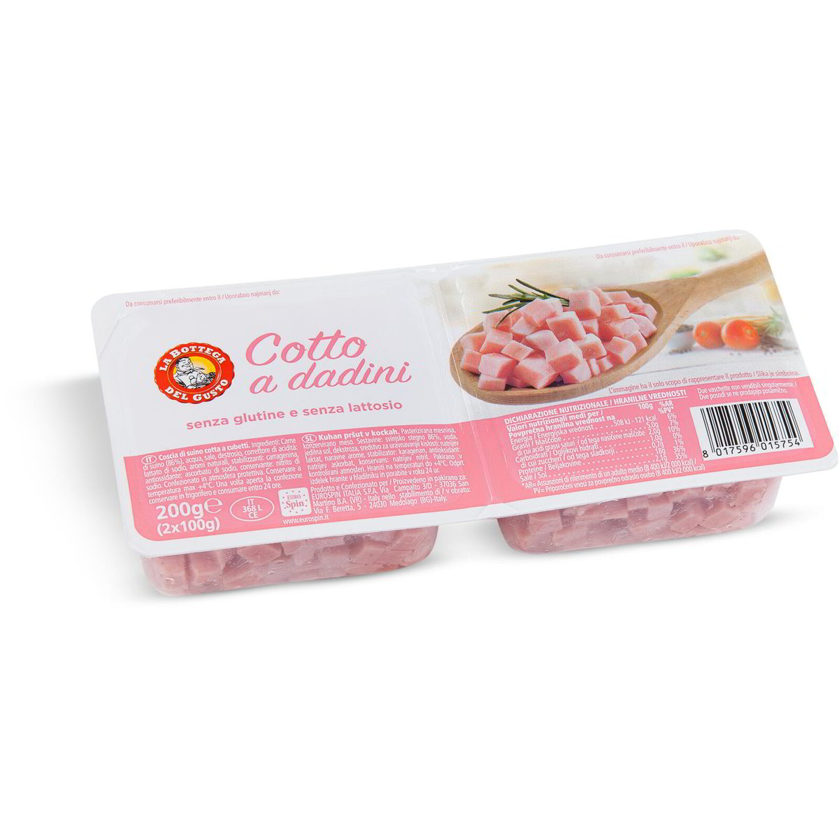 Prosciutto cotto a dadini la bottega del gusto Eurospin Spesa Online