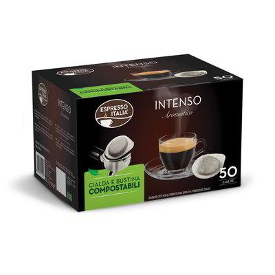 Cialde caffè compostabili intenso aromatico 50 pezzi