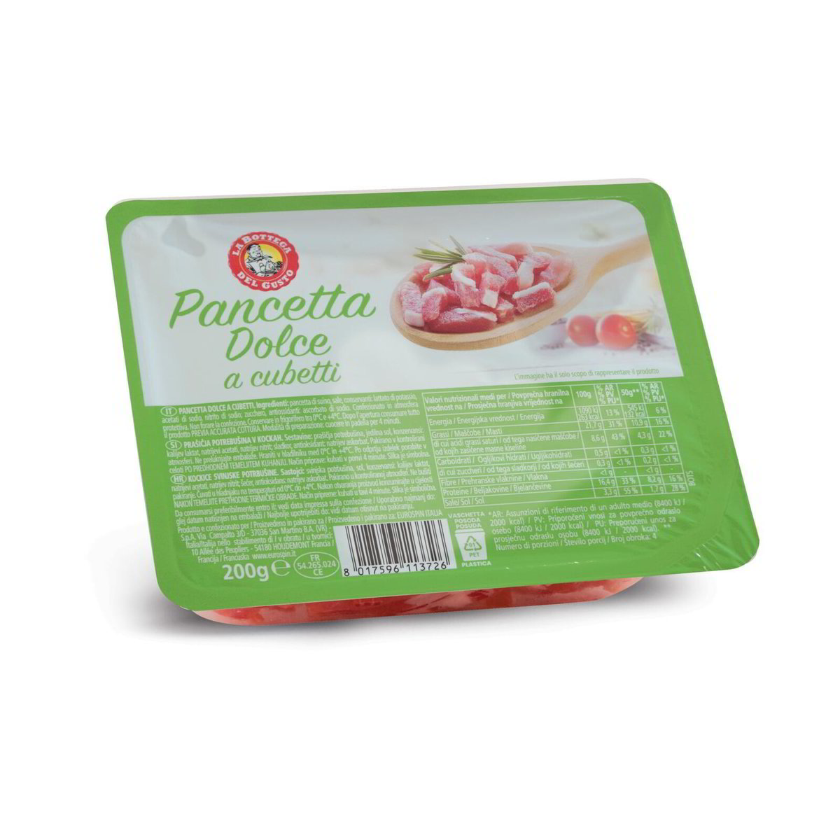 Pancetta dolce a cubetti la bottega del gusto Eurospin Spesa Online