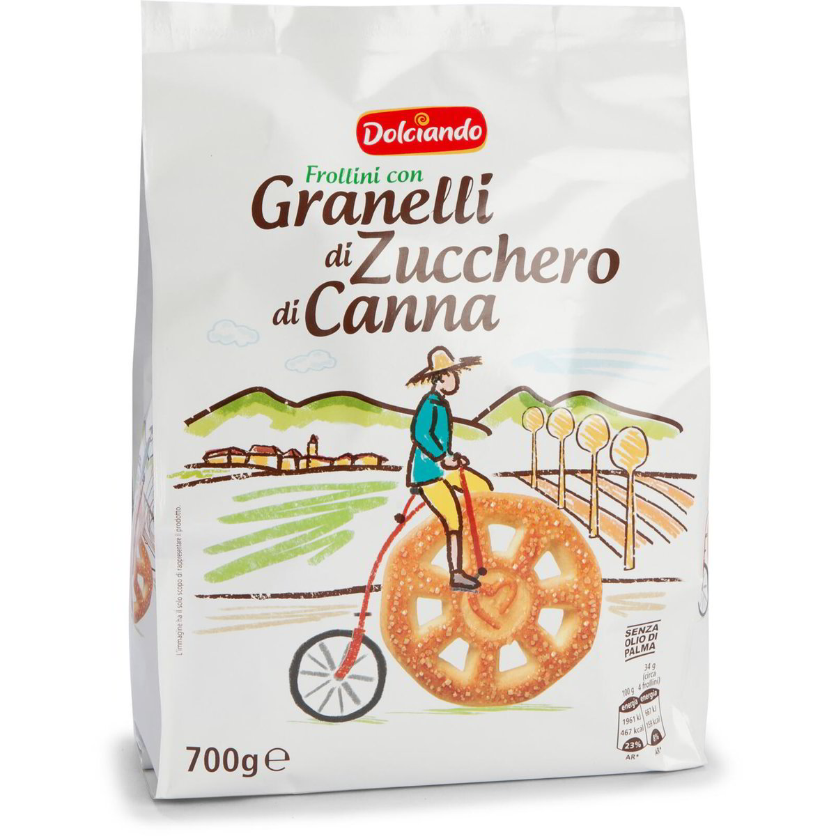 Biscotti frollini con granelli di zucchero di canna dolciando