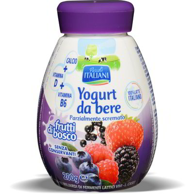 Yogurt da bere ai frutti di bosco pascoli italiani