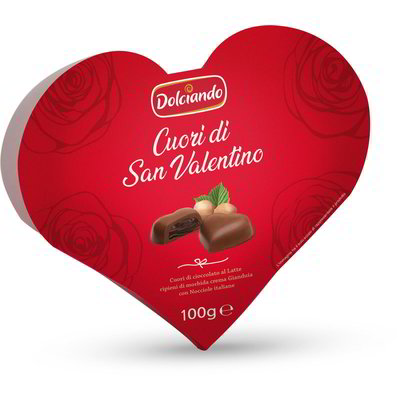 Cioccolatini cuori di San Valentino dolciando