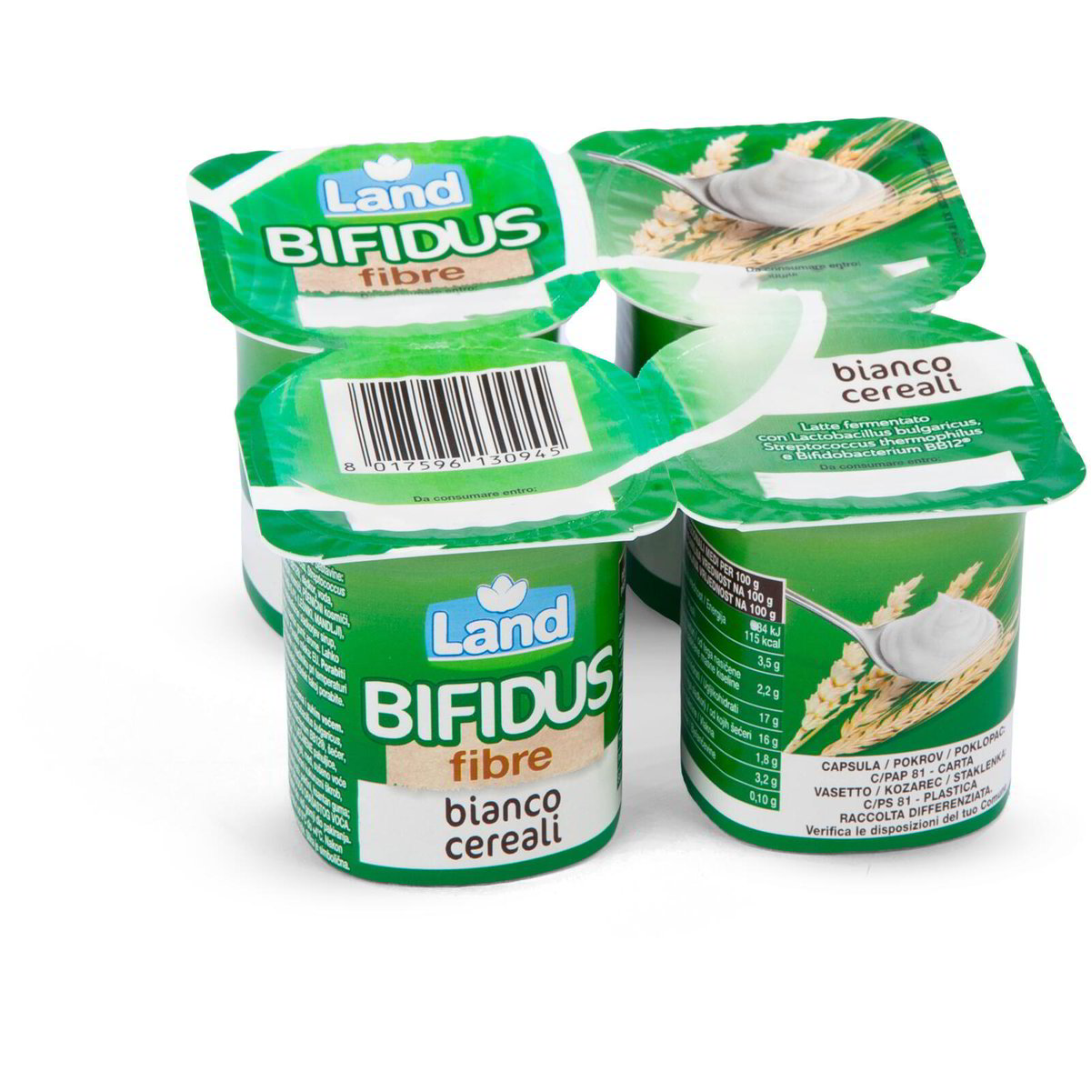Yogurt bifidus fibre bianco e cereali land Eurospin Spesa Online